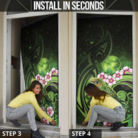 New Zealand Aotearoa Kakapo Door Cover Maori Pattern With Manuka Galaxy Style LT05 - Polynesian Pride