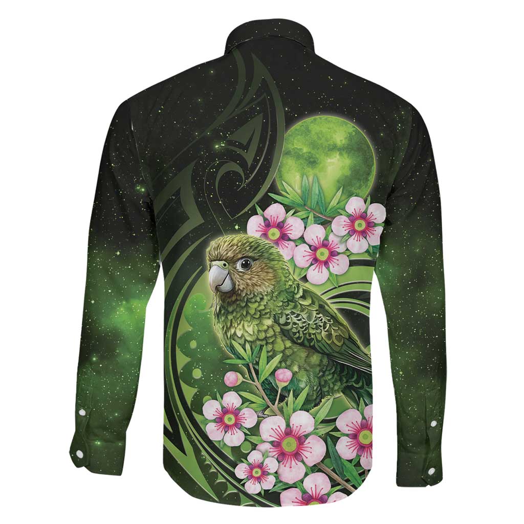 New Zealand Aotearoa Kakapo Family Matching Mermaid Dress and Hawaiian Shirt Maori Pattern With Manuka Galaxy Style LT05 - Polynesian Pride
