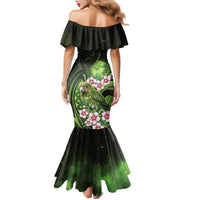 New Zealand Aotearoa Kakapo Family Matching Mermaid Dress and Hawaiian Shirt Maori Pattern With Manuka Galaxy Style LT05 - Polynesian Pride