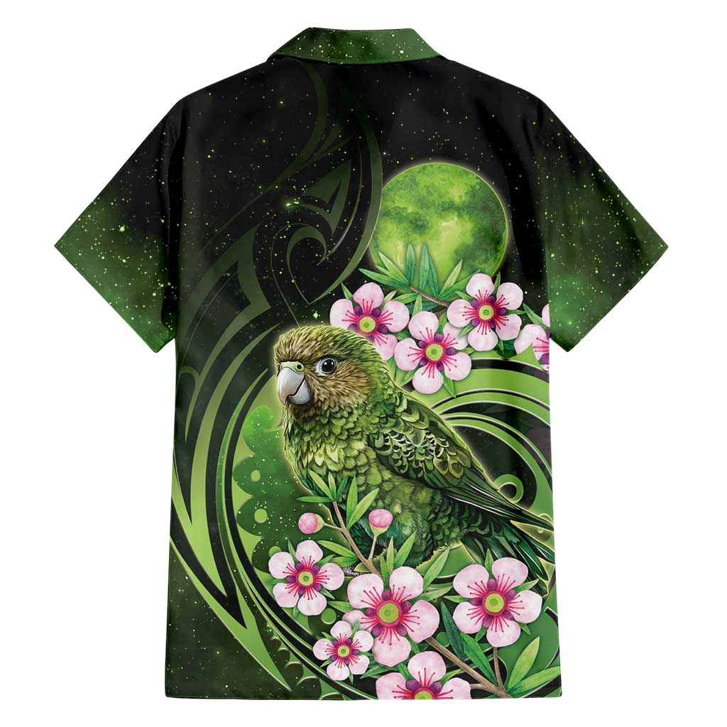 New Zealand Aotearoa Kakapo Family Matching Puletasi and Hawaiian Shirt Maori Pattern With Manuka Galaxy Style LT05 - Polynesian Pride
