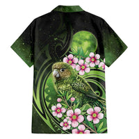 New Zealand Aotearoa Kakapo Family Matching Summer Maxi Dress and Hawaiian Shirt Maori Pattern With Manuka Galaxy Style LT05 - Polynesian Pride