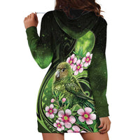 New Zealand Aotearoa Kakapo Hoodie Dress Maori Pattern With Manuka Galaxy Style LT05 - Polynesian Pride