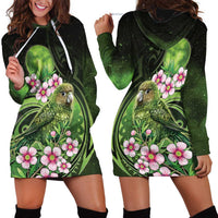 New Zealand Aotearoa Kakapo Hoodie Dress Maori Pattern With Manuka Galaxy Style LT05 - Polynesian Pride