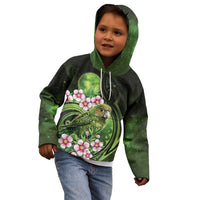 New Zealand Aotearoa Kakapo Kid Hoodie Maori Pattern With Manuka Galaxy Style - Polynesian Pride