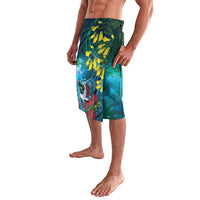 New Zealand Tui Bird Lavalava Maori Koru With Pohutukawa Galaxy Style - Polynesian Pride