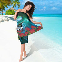 New Zealand Tui Bird Sarong Maori Koru With Pohutukawa Galaxy Style - Polynesian Pride