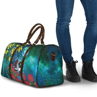 New Zealand Tui Bird Travel Bag Maori Koru With Pohutukawa Galaxy Style LT05 - Polynesian Pride