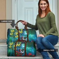 New Zealand Tui Bird Travel Bag Maori Koru With Pohutukawa Galaxy Style LT05 - Polynesian Pride