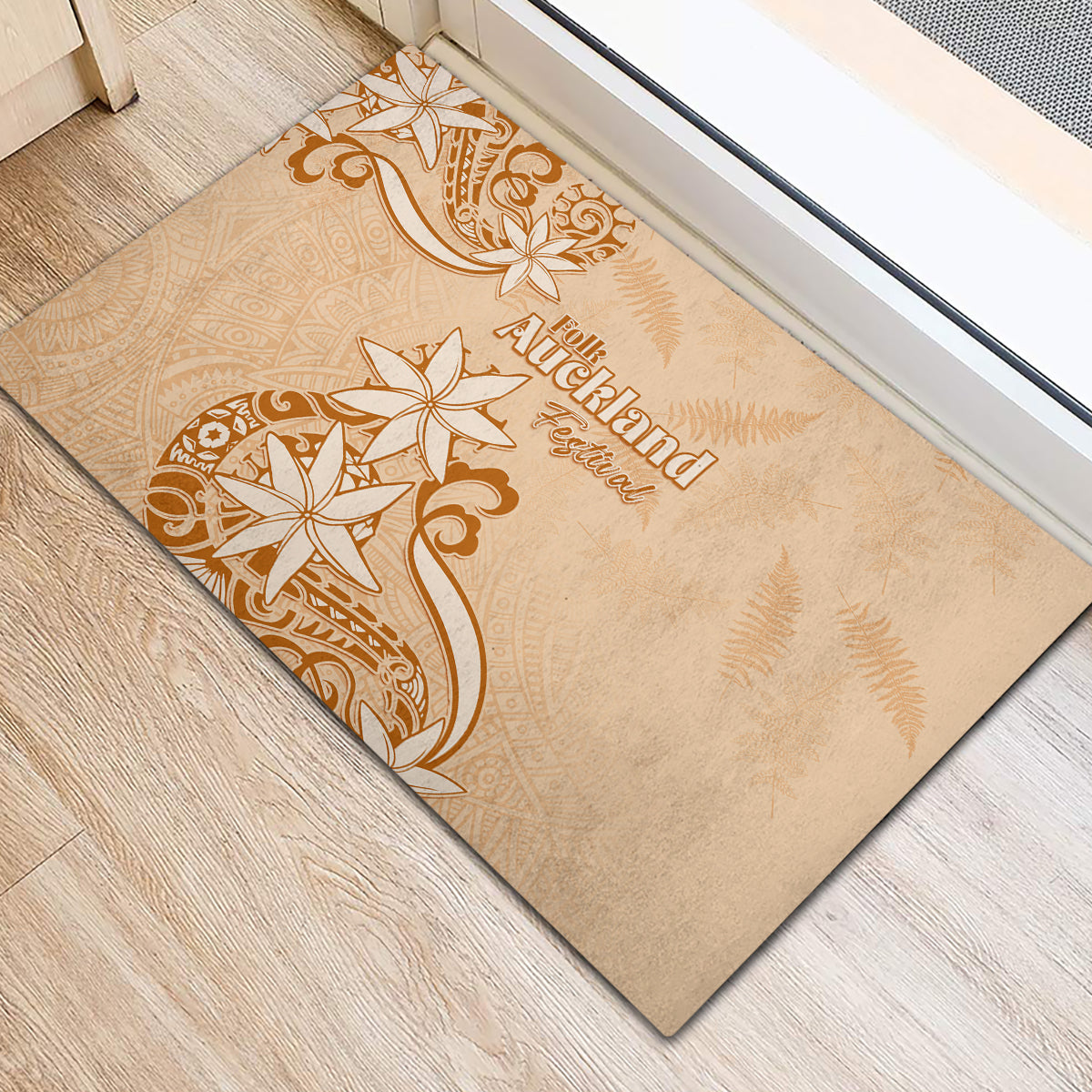 New Zealand Auckland Folk Festival Rubber Doormat Vintage Style LT05 - Polynesian Pride