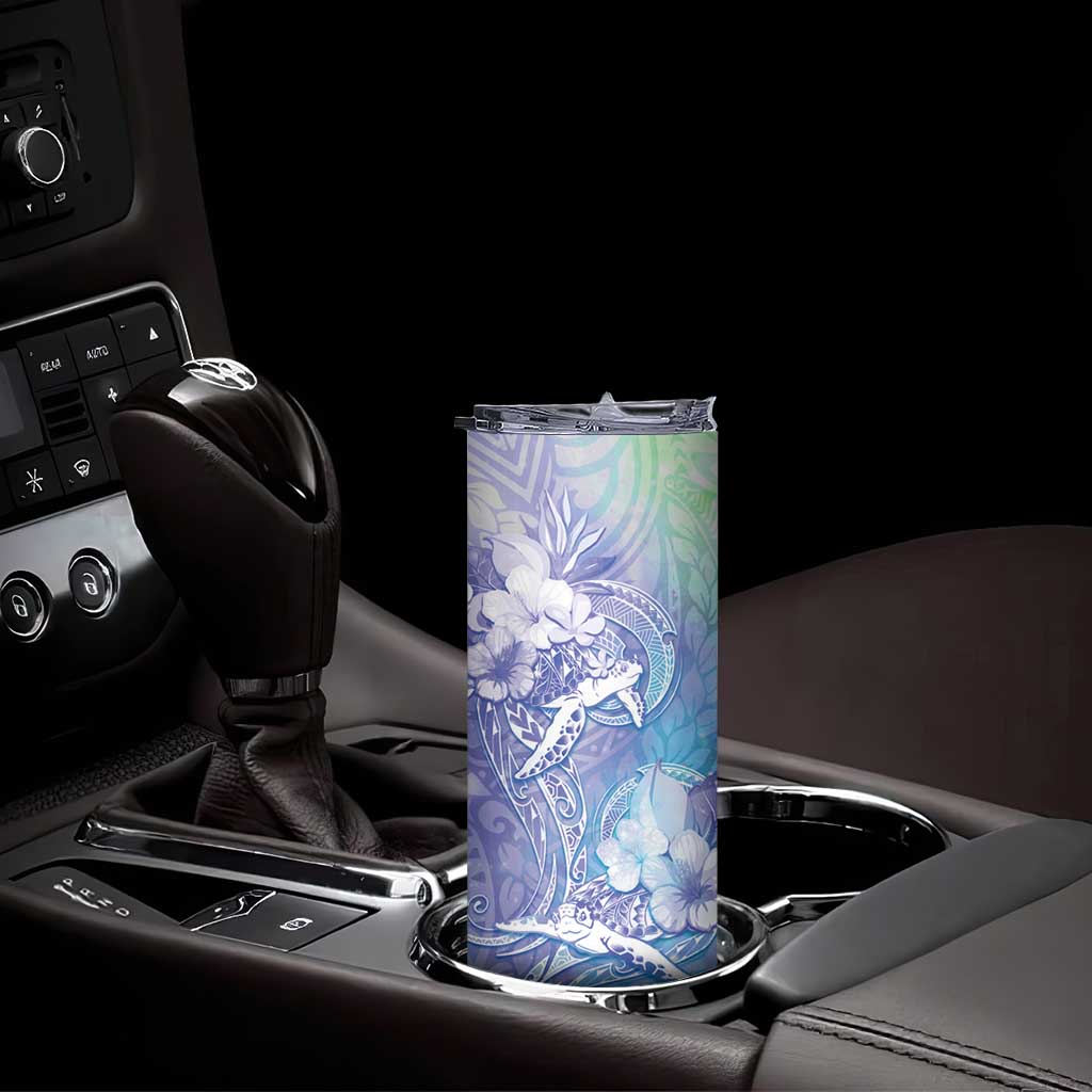 Couple Blue Sea Turtle Heart Love Skinny Tumbler LT05