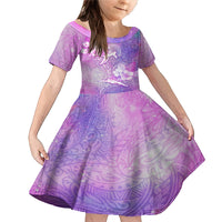 Couple Sea Turtle Love Give Us A Fairytale Family Matching Mermaid Dress and Hawaiian Shirt LT05 Daughter's Dress Pink - Polynesian Pride