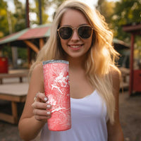 Polynesia Sea Turtle Couple Skinny Tumbler Happy Valentine Day Red LT05