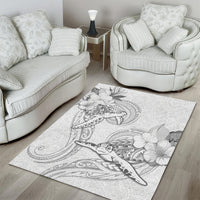 Polynesia Sea Turtle Couple Area Rug Happy Valentine Day White LT05 - Polynesian Pride