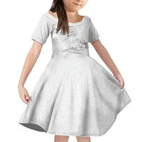 Polynesia Sea Turtle Couple Family Matching Puletasi Dress and Hawaiian Shirt Happy Valentine Day White LT05 Daughter's Dress White - Polynesian Pride