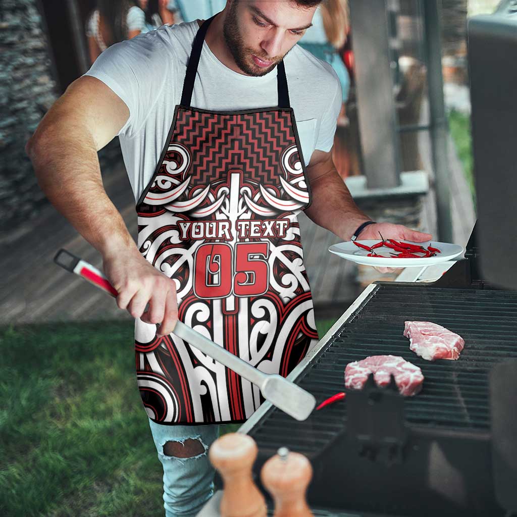 Custom Aotearoa Ngapuhi Apron Maori Tribal Pattern Mix Poutama