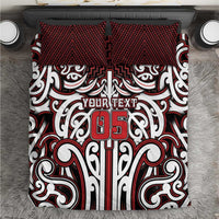 Custom Aotearoa Ngapuhi Bedding Set Maori Tribal Pattern Mix Poutama