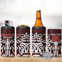 Custom Aotearoa Ngapuhi 4 in 1 Can Cooler Tumbler Maori Tribal Pattern Mix Poutama