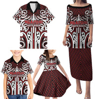 Custom Aotearoa Ngapuhi Family Matching Puletasi and Hawaiian Shirt Maori Tribal Pattern Mix Poutama LT05 - Polynesian Pride
