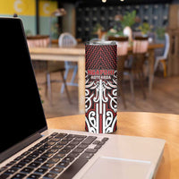 Custom Aotearoa Ngapuhi Skinny Tumbler Maori Tribal Pattern Mix Poutama