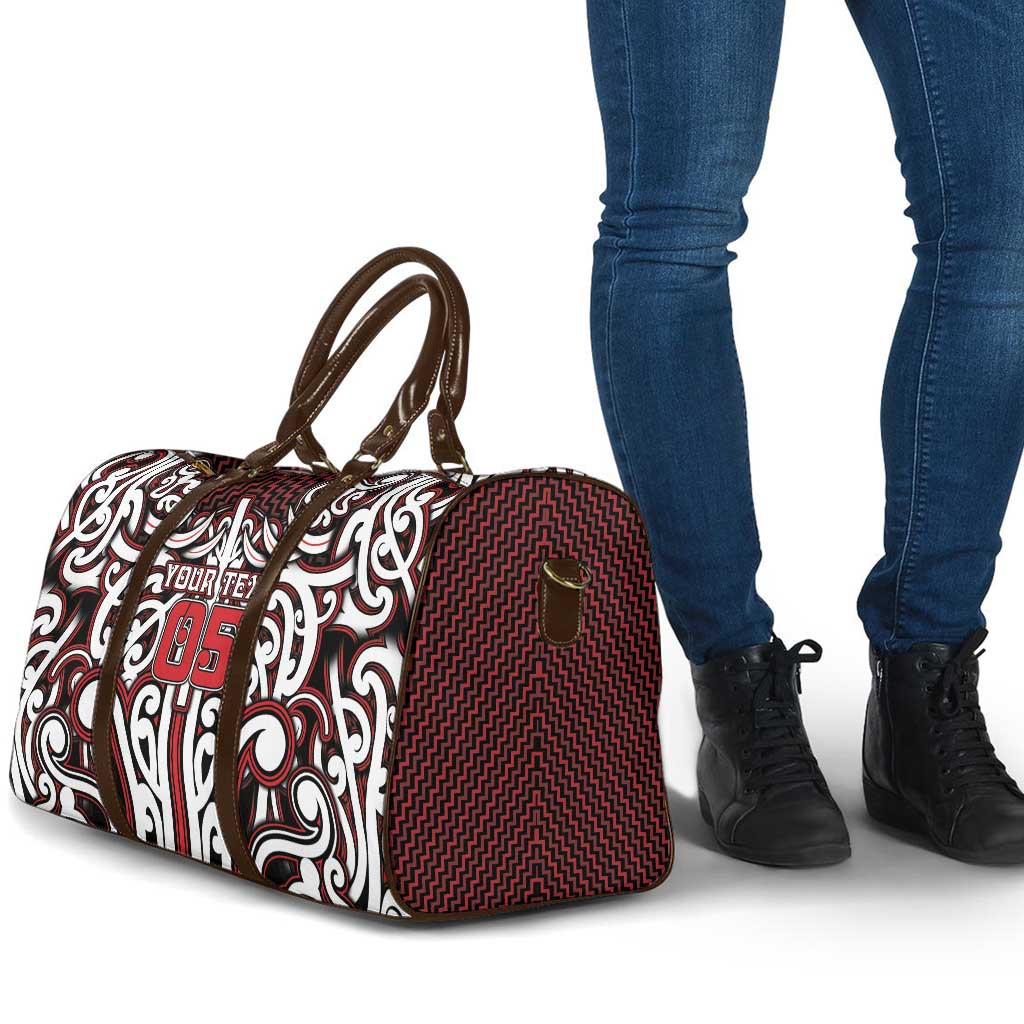 Custom Aotearoa Ngapuhi Travel Bag Maori Tribal Pattern Mix Poutama