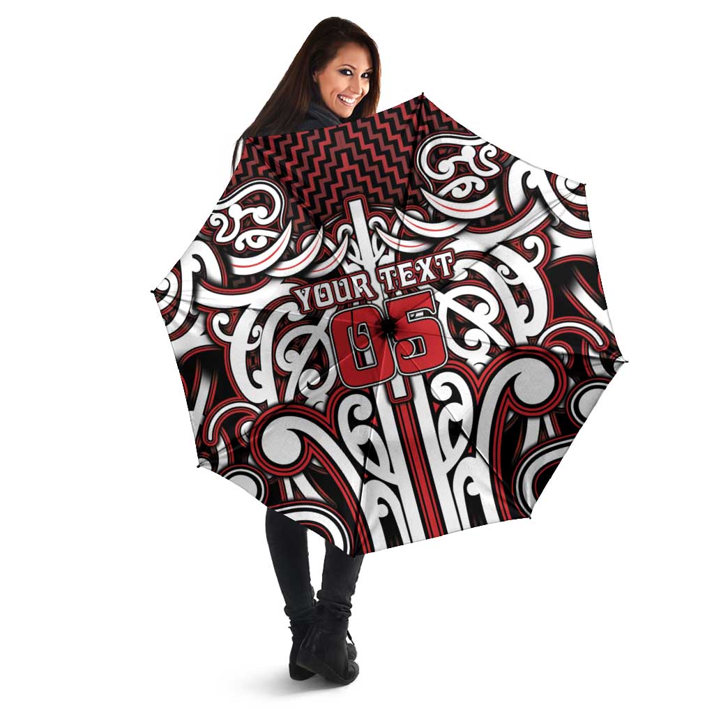 Custom Aotearoa Ngapuhi Umbrella Maori Tribal Pattern Mix Poutama