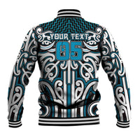 Custom Aotearoa Ngati Porou Baseball Jacket Maori Tribal Pattern Mix Poutama