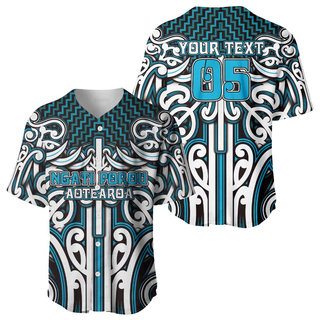 Custom Aotearoa Ngati Porou Baseball Jersey Maori Tribal Pattern Mix Poutama
