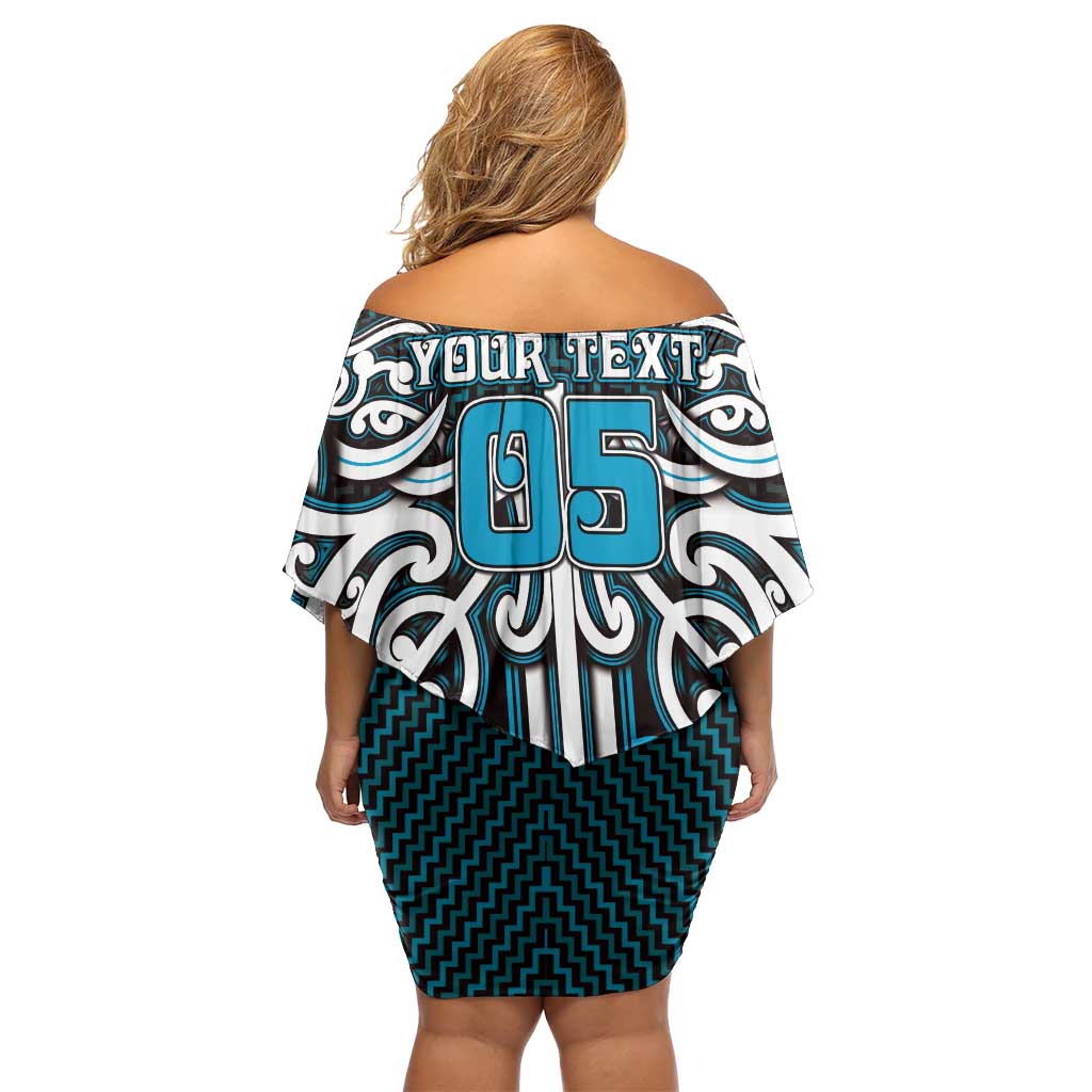 Custom Aotearoa Ngati Porou Family Matching Off Shoulder Short Dress and Hawaiian Shirt Maori Tribal Pattern Mix Poutama LT05 - Polynesian Pride