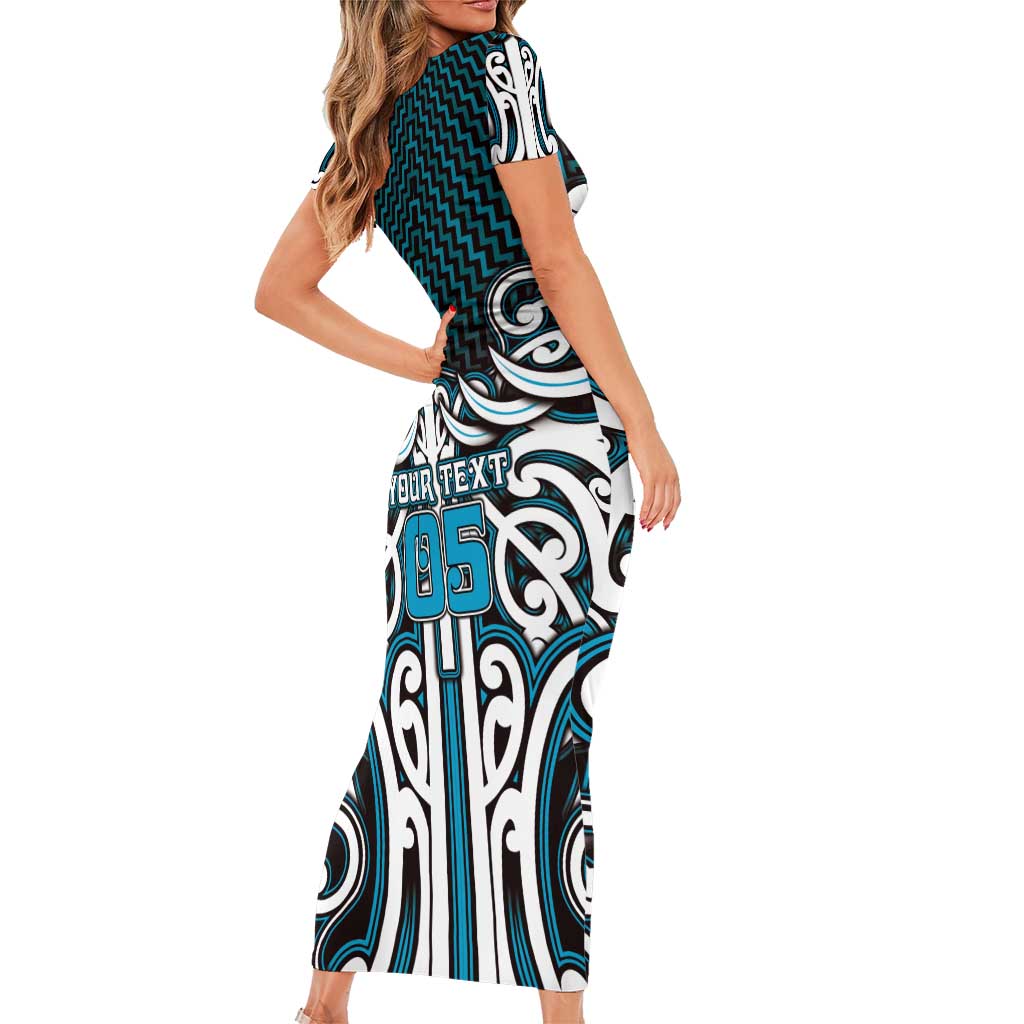 Custom Aotearoa Ngati Porou Family Matching Short Sleeve Bodycon Dress and Hawaiian Shirt Maori Tribal Pattern Mix Poutama LT05 - Polynesian Pride