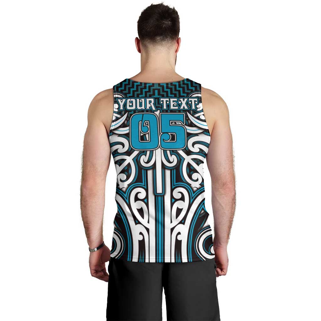 Custom Aotearoa Ngati Porou Men Tank Top Maori Tribal Pattern Mix Poutama LT05 - Polynesian Pride