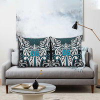 Custom Aotearoa Ngati Porou Pillow Cover Maori Tribal Pattern Mix Poutama