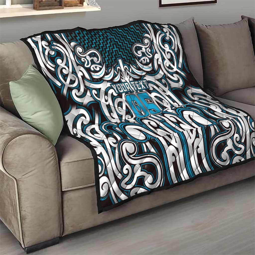 Custom Aotearoa Ngati Porou Quilt Maori Tribal Pattern Mix Poutama