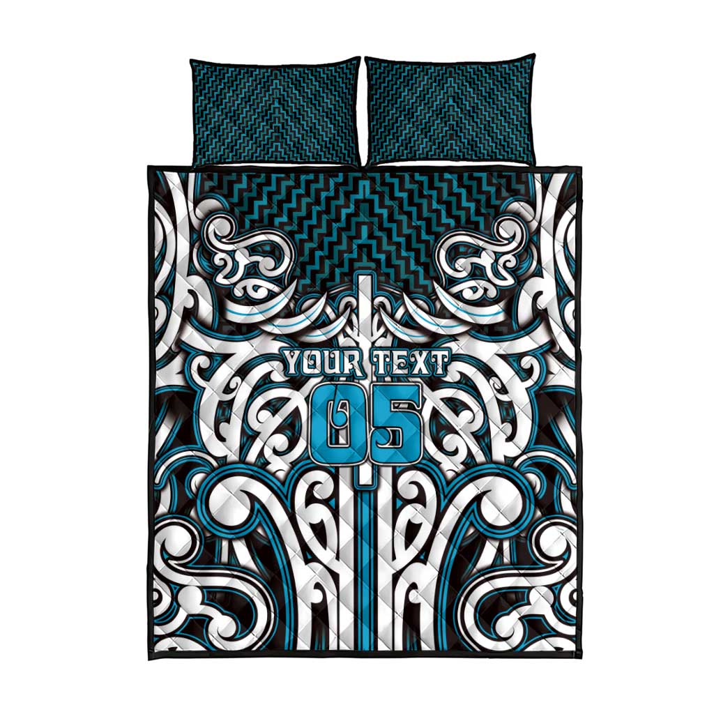 Custom Aotearoa Ngati Porou Quilt Bed Set Maori Tribal Pattern Mix Poutama
