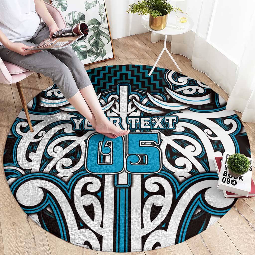 Custom Aotearoa Ngati Porou Round Carpet Maori Tribal Pattern Mix Poutama