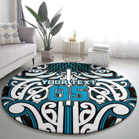 Custom Aotearoa Ngati Porou Round Carpet Maori Tribal Pattern Mix Poutama
