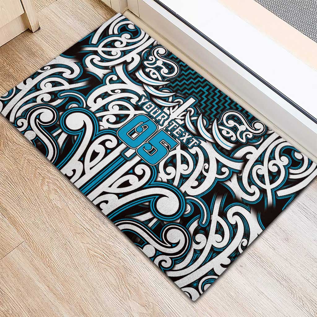 Custom Aotearoa Ngati Porou Rubber Doormat Maori Tribal Pattern Mix Poutama
