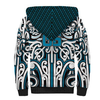Custom Aotearoa Ngati Porou Sherpa Hoodie Maori Tribal Pattern Mix Poutama LT05 - Polynesian Pride