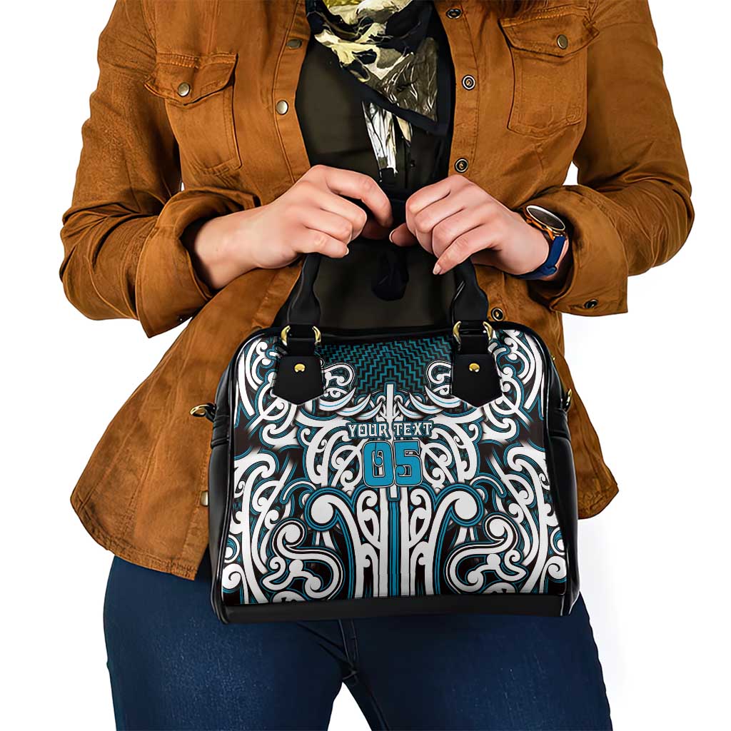 Custom Aotearoa Ngati Porou Shoulder Handbag Maori Tribal Pattern Mix Poutama