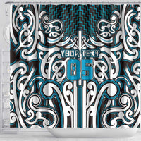 Custom Aotearoa Ngati Porou Shower Curtain Maori Tribal Pattern Mix Poutama