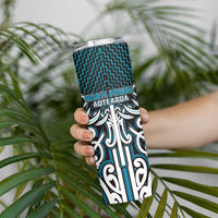 Custom Aotearoa Ngati Porou Skinny Tumbler Maori Tribal Pattern Mix Poutama LT05 - Polynesian Pride