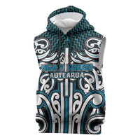 Custom Aotearoa Ngati Porou Sleeveless Hoodie Maori Tribal Pattern Mix Poutama