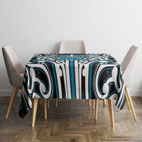 Custom Aotearoa Ngati Porou Tablecloth Maori Tribal Pattern Mix Poutama