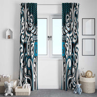Custom Aotearoa Ngati Porou Window Curtain Maori Tribal Pattern Mix Poutama