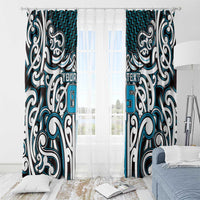Custom Aotearoa Ngati Porou Window Curtain Maori Tribal Pattern Mix Poutama
