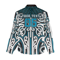 Custom Aotearoa Ngati Porou Women Casual Shirt Maori Tribal Pattern Mix Poutama LT05 - Polynesian Pride