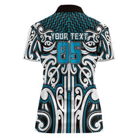 Custom Aotearoa Ngati Porou Women Polo Shirt Maori Tribal Pattern Mix Poutama LT05 - Polynesian Pride