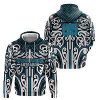 Custom Aotearoa Ngati Porou Zip Hoodie Maori Tribal Pattern Mix Poutama