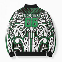 Custom Aotearoa Ngai Tahu Bomber Puffer Jacket Maori Tribal Pattern Mix Poutama