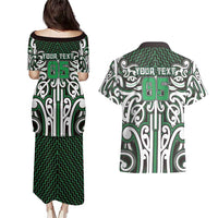 Custom Aotearoa Ngai Tahu Couples Matching Puletasi and Hawaiian Shirt Maori Tribal Pattern Mix Poutama LT05 - Polynesian Pride