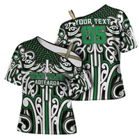 Custom Aotearoa Ngai Tahu Cross Shoulder Shirt Maori Tribal Pattern Mix Poutama
